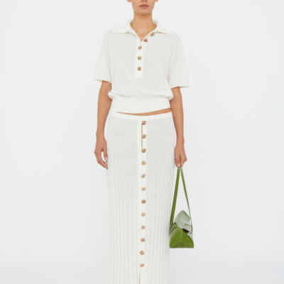 Christopher Esber Sundial Shell Sunray Knit Skirt