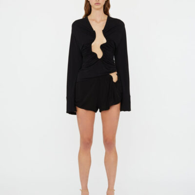 Christopher Esber Ruched Crescent Jersey Boxer Short