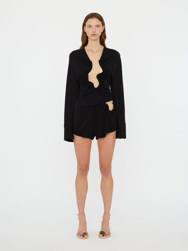 Christopher Esber Ruched Crescent Jersey Boxer Short