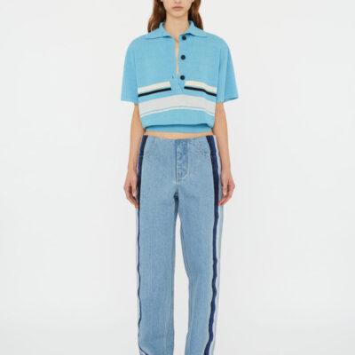 Christopher Esber Streaked Denim Jean