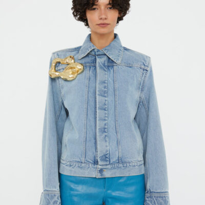 Christopher Esber Sculptured Corsage Denim Jacket