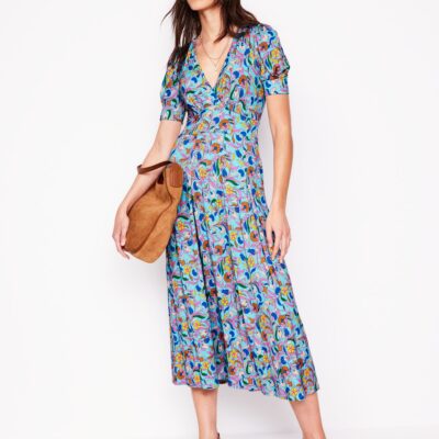 Boden Kristen Pleated Jersey Dress