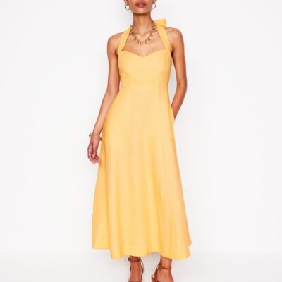 Boden Halter Linen Dress
