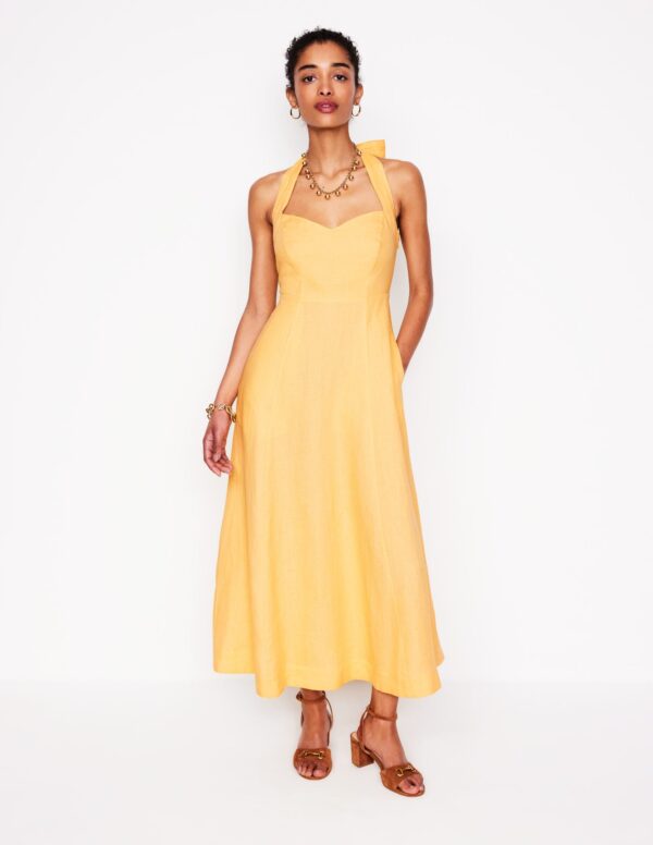 Boden Halter Linen Dress