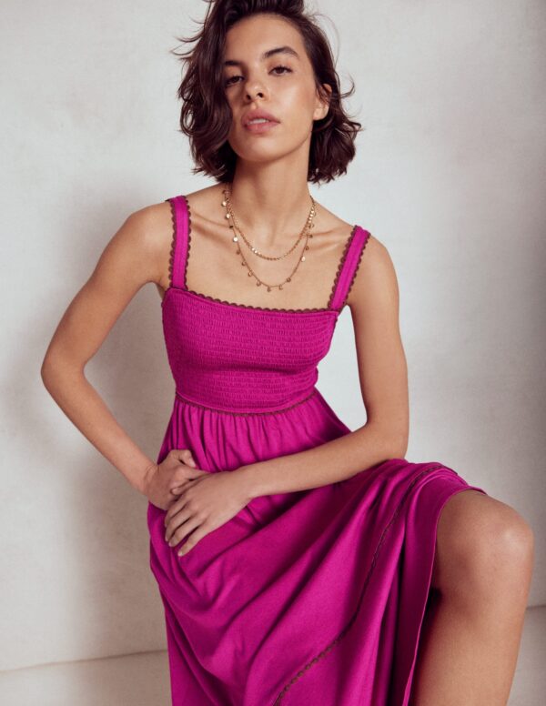 Boden Smocked Trim Maxi Dress