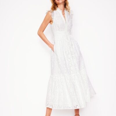 Boden Wren Broderie Midi Dress