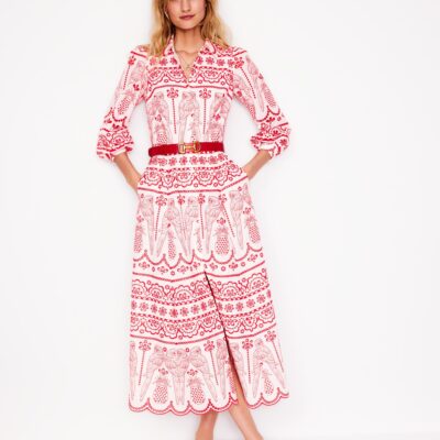 Boden Clara Broderie Shirt Dress