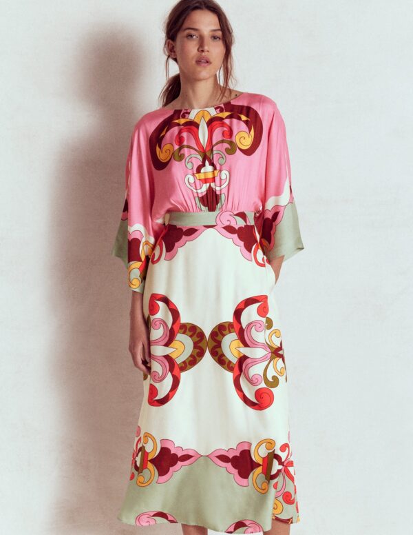 Boden Flute Sleeve Midi Dress