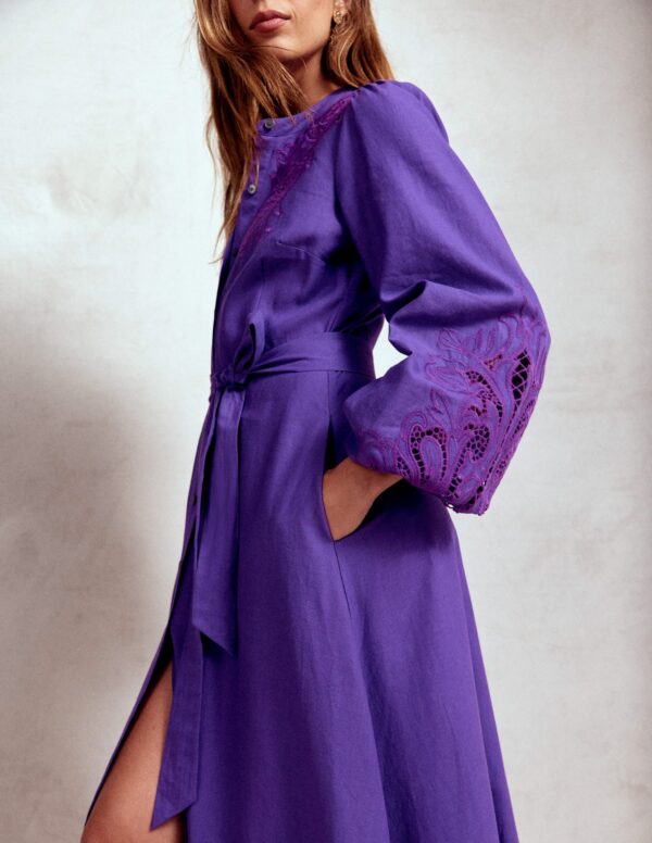 Boden Mae Linen Blend Shirt Dress