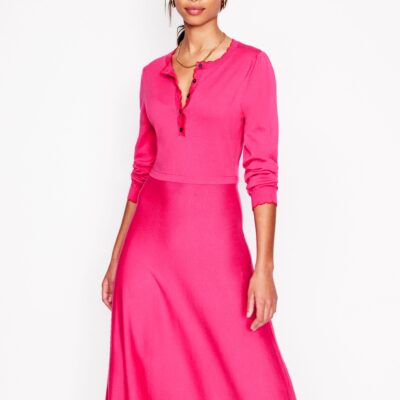 Boden Scallop Henley Knitted Dress