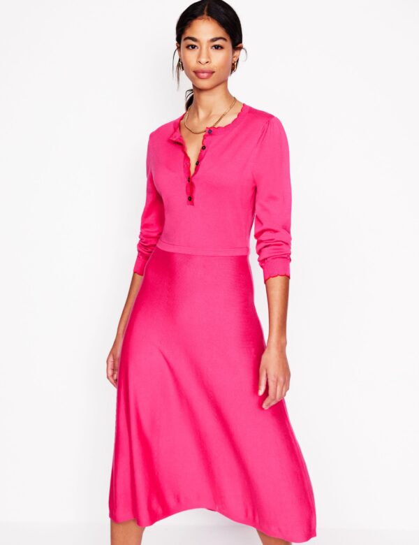 Boden Scallop Henley Knitted Dress