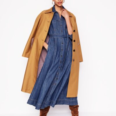 Boden Tess Denim Midi Shirt Dress
