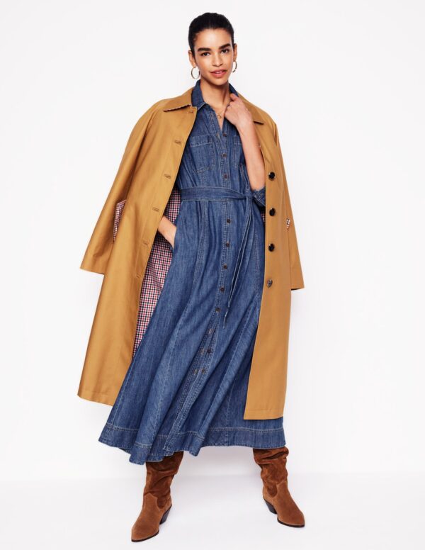 Boden Tess Denim Midi Shirt Dress