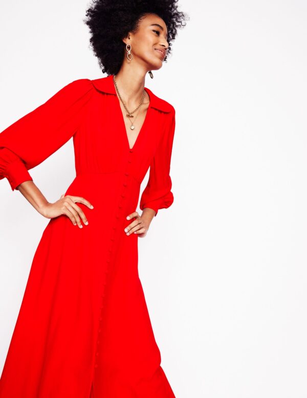 Boden Scalloped Collar Tea Dress