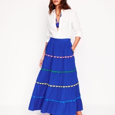 Boden Nadia Double Cloth Maxi Skirt