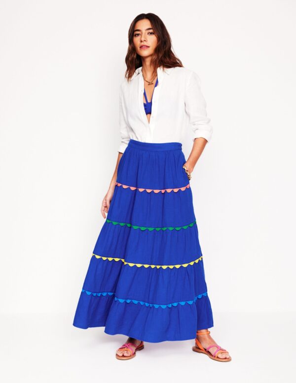 Boden Nadia Double Cloth Maxi Skirt