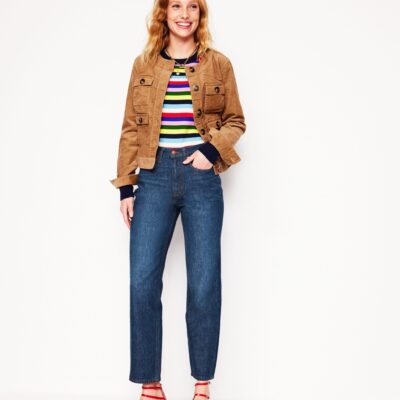 Boden High Rise Rigid Straight Jeans
