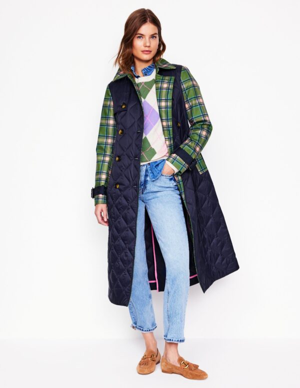 Boden Quilted Trench Coat