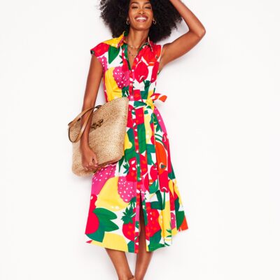 Boden Rachel Cotton Midi Shirt Dress