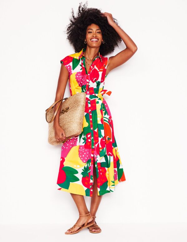 Boden Rachel Cotton Midi Shirt Dress