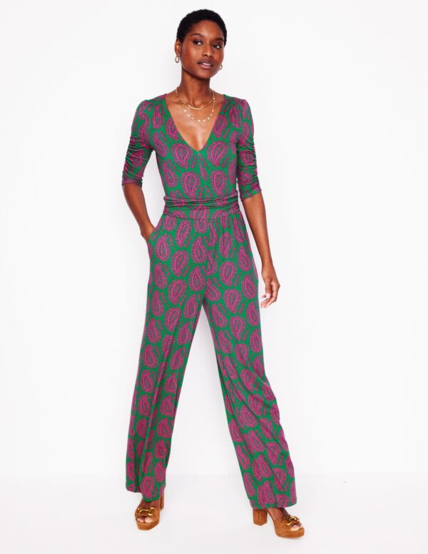 Boden Ruched Waist Jumpsuit