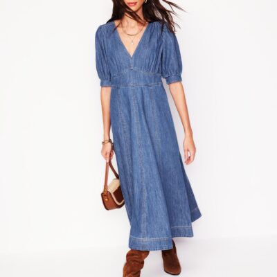 Boden Denim Panel Tea Dress