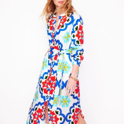 Boden Straight Linen Shirt Dress