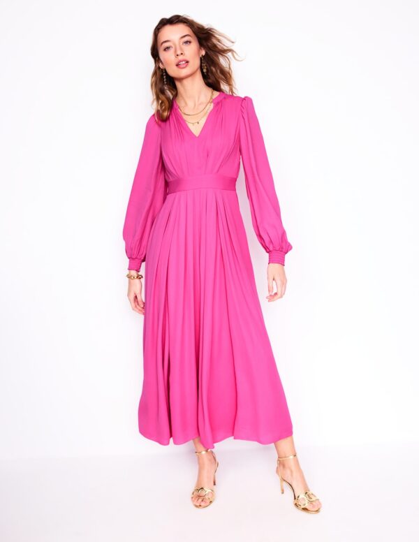 Boden Pleat Detail Blouson Dress