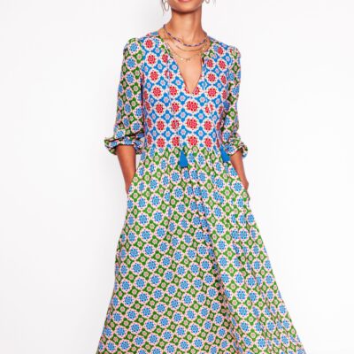Boden Notch Neck Midi Dress