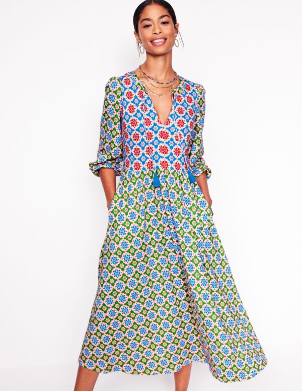 Boden Notch Neck Midi Dress