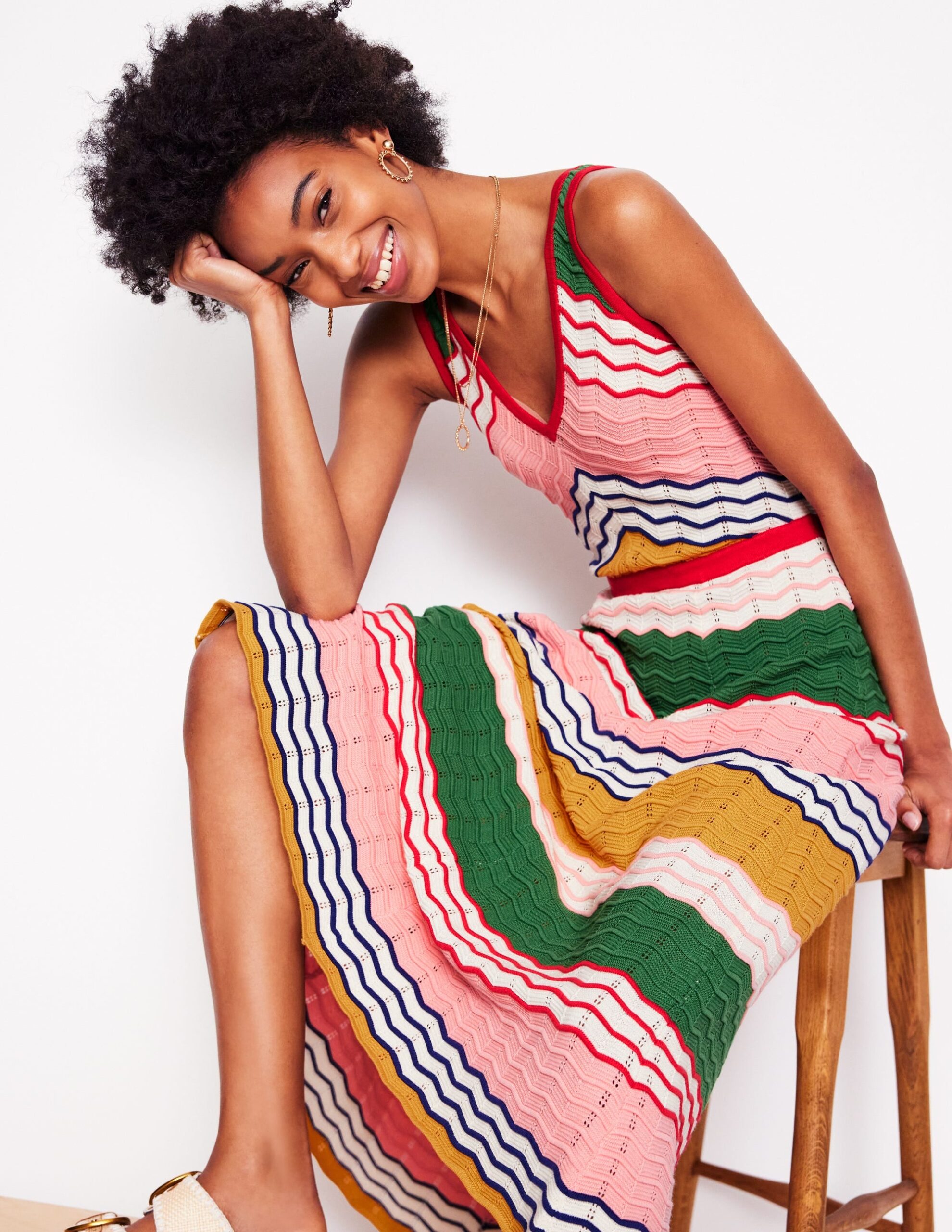Boden V Neck Maxi Knitted Dress - Miss Nelly