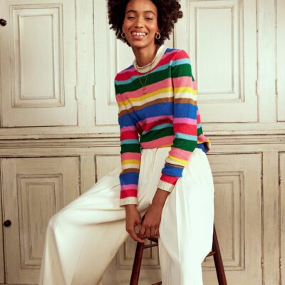Boden Callie Crochet Trim Jumper