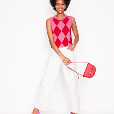 Boden Cotton Argyle Tank