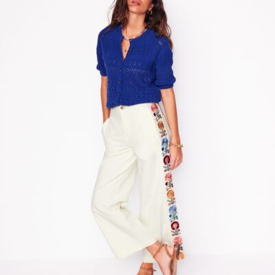Boden Cropped Embroidered Jeans