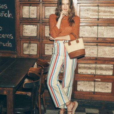 Boden High Rise Stripe Crop Jeans
