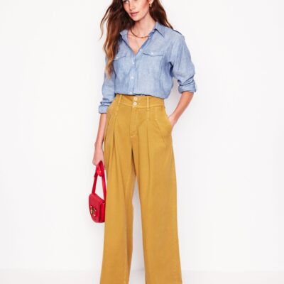 Boden Longline Linen Safari Shirt