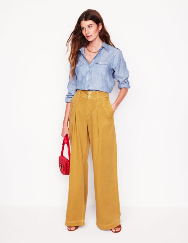 Boden Longline Linen Safari Shirt