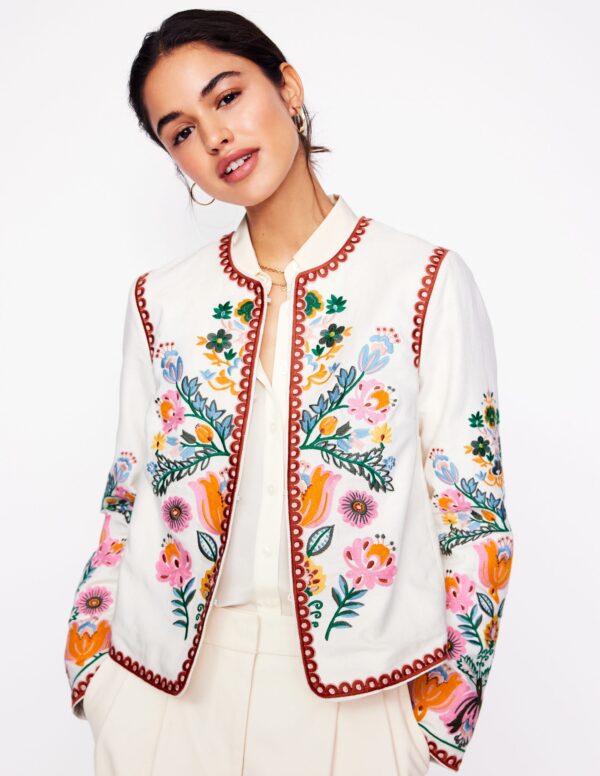 Boden Embroidered Item Jacket