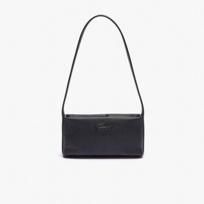 Lacoste Small City Court Grain Leather Hobo Bag