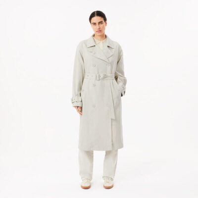Lacoste Oversized Denim Trench Coat