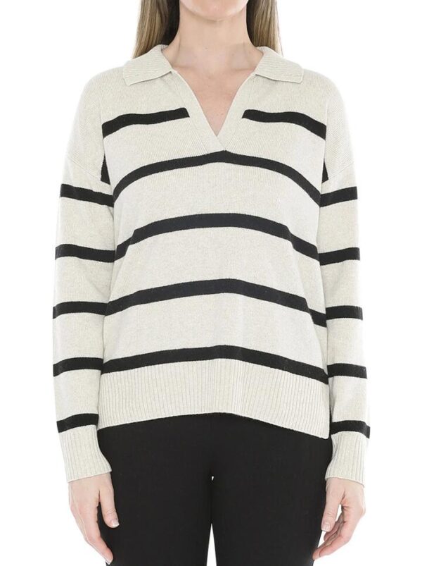 Jump Stripe Collar Knit