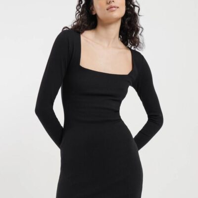 Beyond Her Prya Square Neck Mini Dress