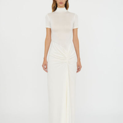 Christopher Esber Fusion Ruched Tee Gown