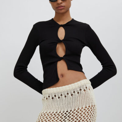 Christopher Esber Open Twist Long Sleeve Top