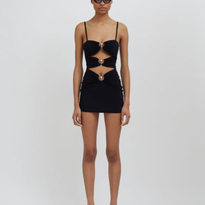 Christopher Esber Pierced Orbit Mini Dress
