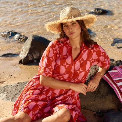 IBSA Ottowa Button Dress Melon