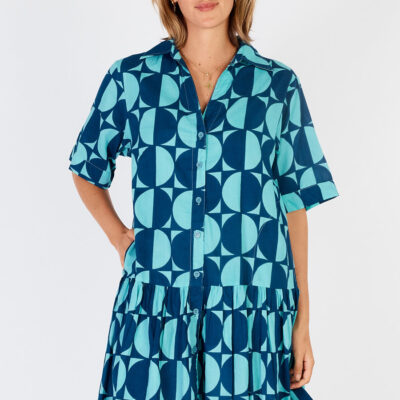 IBSA Ottowa Buton Dress Lagoon