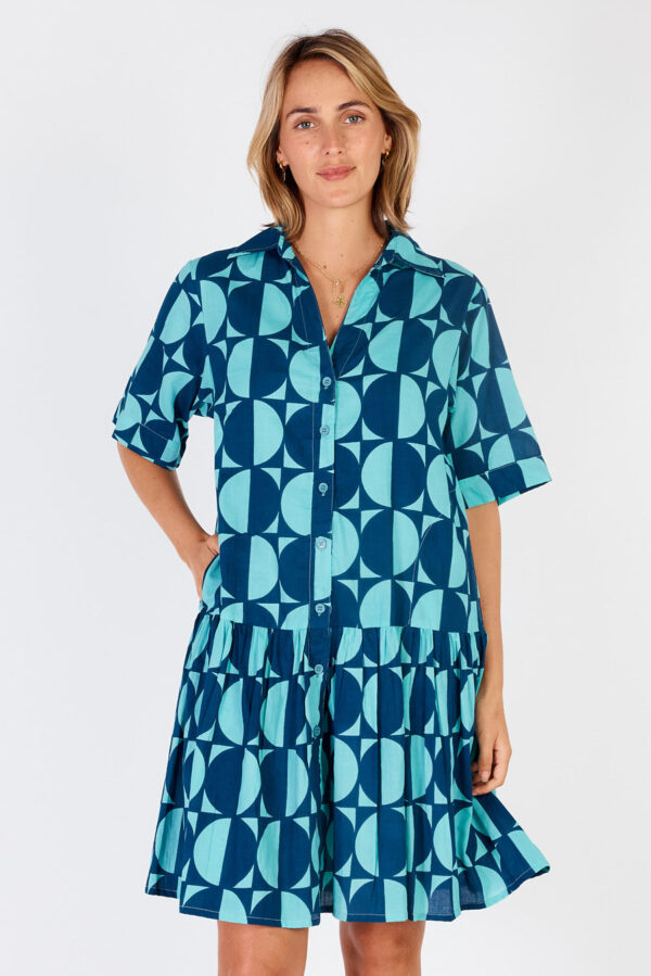 IBSA Ottowa Buton Dress Lagoon