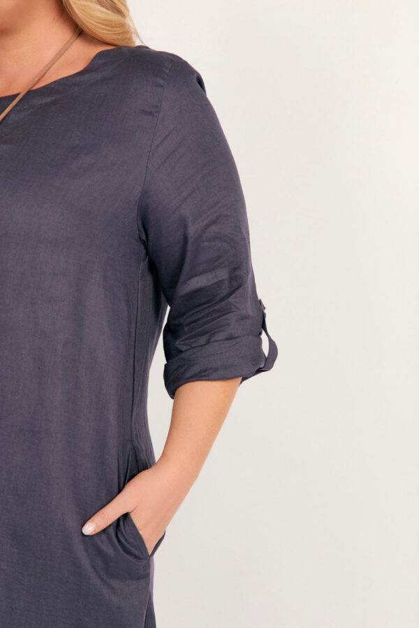 Adrift Jarla Linen Midi Dress - Image 2