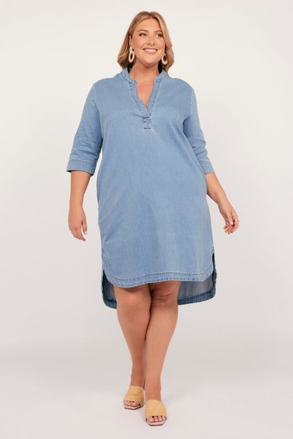 Adrift Lana Chambray Short Dress